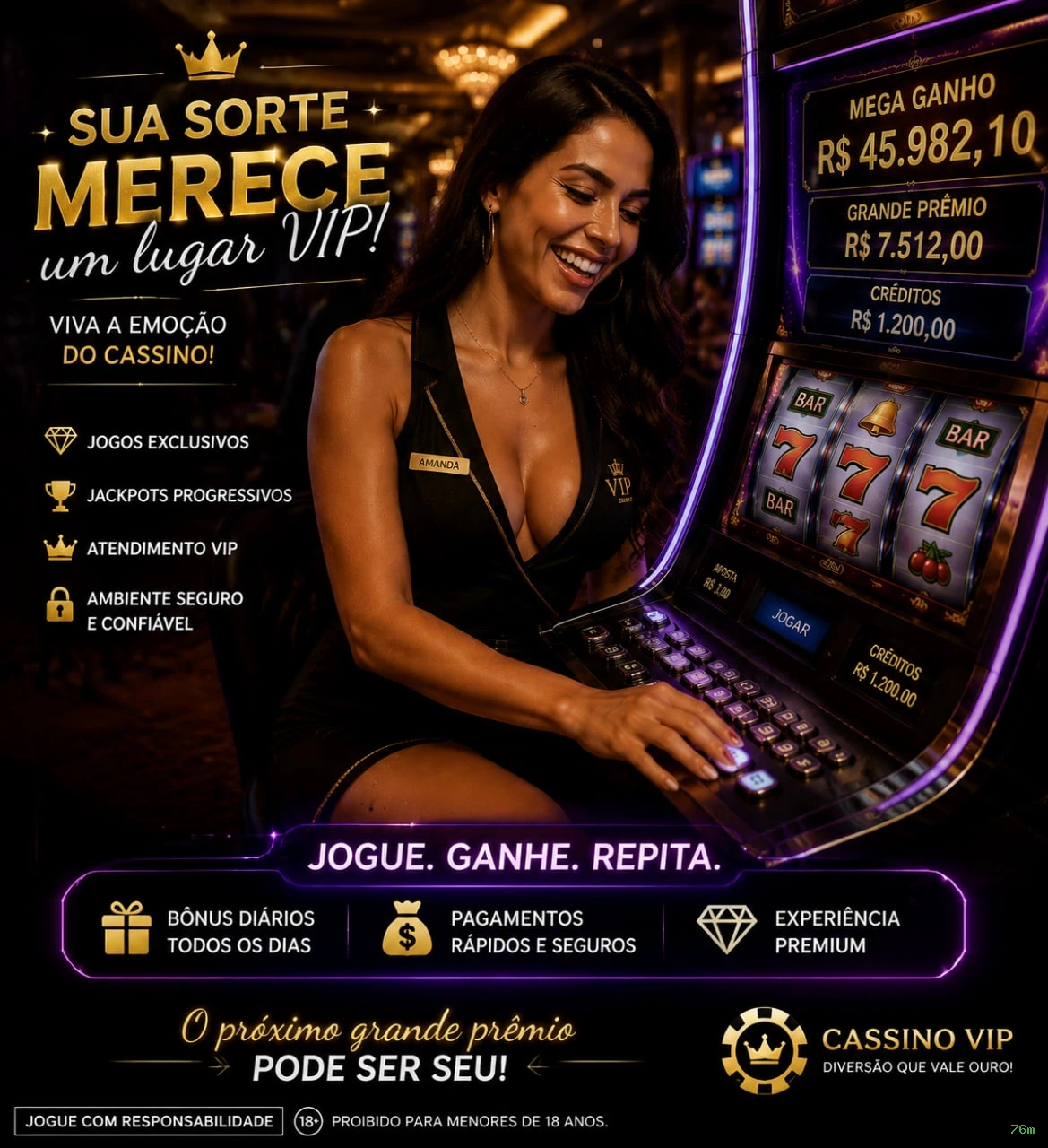 Login rápido no app 76m